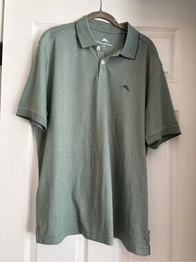 Tommy Bahama Men's Sage Green Short-Sleeve Polo
